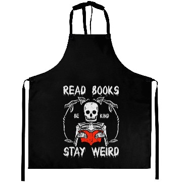 Discover Skeleton Stay Weird Read Aprons