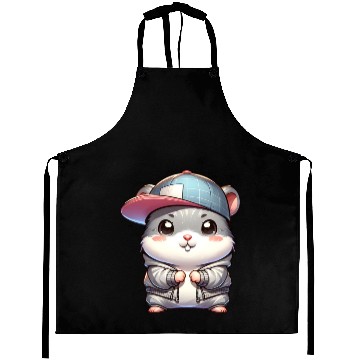 Discover Light Gray Hip Hop Hamster Aprons