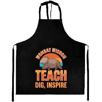 Discover Wombat Wisdom: Teach, Dig, Inspire Wombat Teacher Aprons