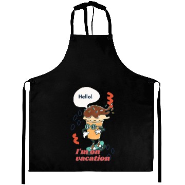Discover Funny joyful Cool Vacation Ice Cream Cone Aprons