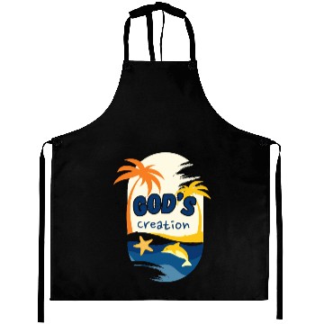Discover God's Creation Summer Beach Vibes Aprons