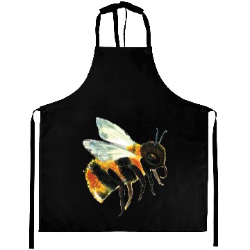 Discover Cute Bumble Bee Flying Illustration Aprons