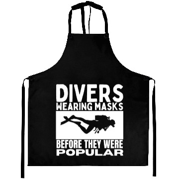 Discover Scuba Diving Mask Pun Funny Scuba Diver Aprons