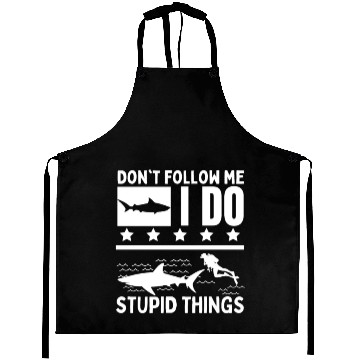 Discover Scuba Diving Shark Dont Follow Me I Do Stupid Aprons