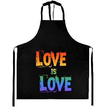 Discover love is love letter rainbow colored Aprons