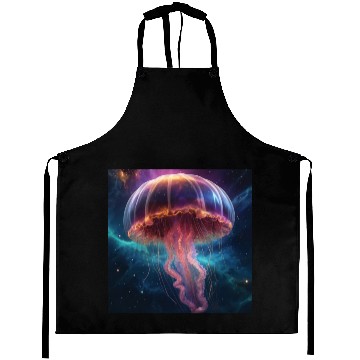 Discover Cosmic Jellyfish Dance Aprons