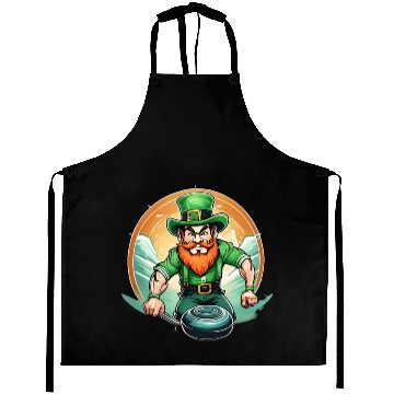 Discover St. Patrick's Day Shamrock St Paddy's Day Curling Aprons