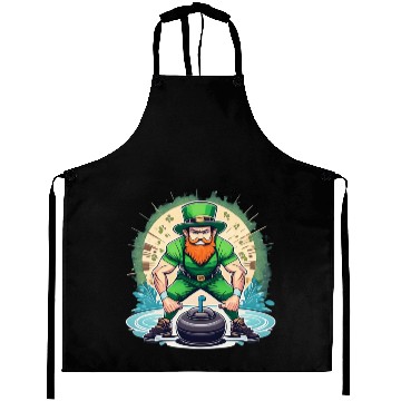 Discover St. Patrick's Day Shamrock St Paddy's Day Curling Aprons