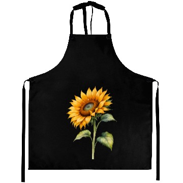 Discover Sunflower watercolor for Nature Lovers Aprons