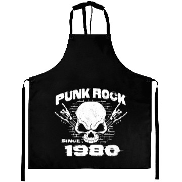 Discover Punk Rock Since 1980 - Skull Rock Hands 44th Aprons