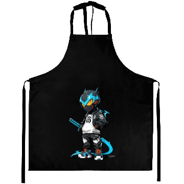 Discover Chibi Dragon Ninja Character Aprons