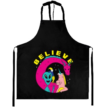 Discover Funny Alien Ufo Extraterrestrials Lover Gift Aprons