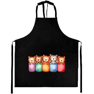 Discover Kittens in colorful pockets Aprons
