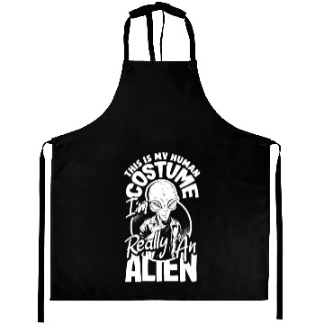 Discover Funny Alien Ufo Extraterrestrials Lover Gift Aprons