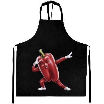Discover Red Bell Pepper Dabbing Realistic Aprons
