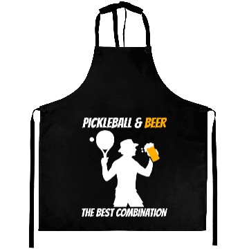 Discover Pickleball & Beer The Best Combination Fun Graphic Aprons