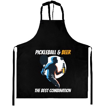 Discover Pickleball & Beer The Best Combination Fun Graphic Aprons
