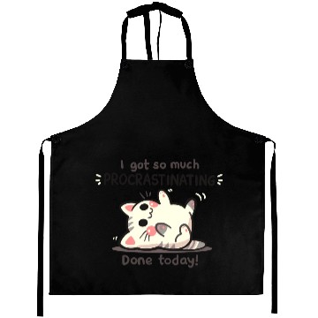 Discover Procrastinating Cat Aprons