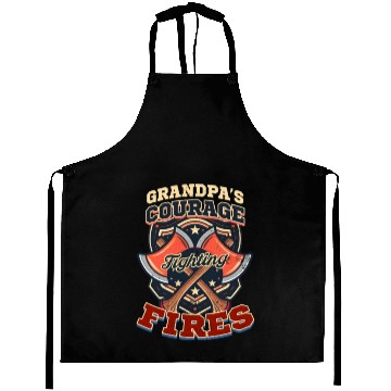 Discover Firefighter Grandpa Fighting Fires Aprons