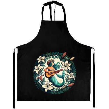 Discover Guitar Mermaid Aprons