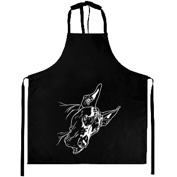 Discover Great Dane Line Art Cute and Funny Great Dane Face Aprons