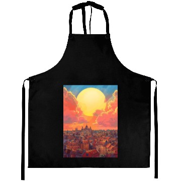 Discover Sunset in Dublin Ireland Aprons