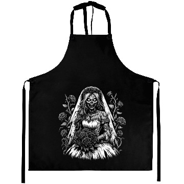 Discover Eerie Bride of the Night Aprons