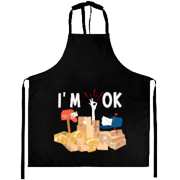 Discover Funny Postal Worker I'm Ok Mailman Aprons