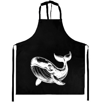 Discover Huge Smiling Blue Whale With Tail Fin Aprons