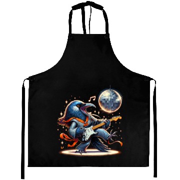 Discover Disco Ball Guitar Raven Aprons