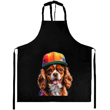 Discover Cavalier Charles Spaniel Snapback Graphic Aprons