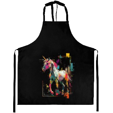 Discover Unicorn Rainbow Animal Illustration Aprons