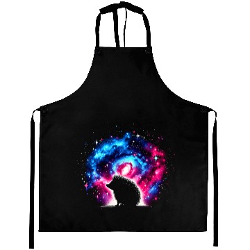 Discover Cool Hedgehog Galaxy Space Art Aprons