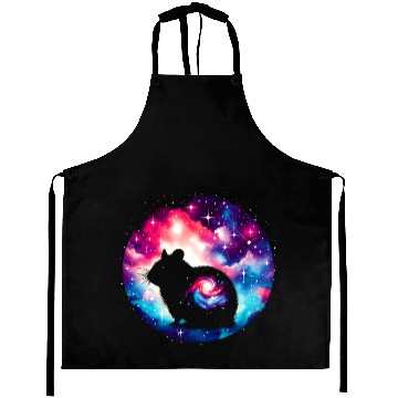 Discover Cool Hamster Galaxy Space Art Aprons