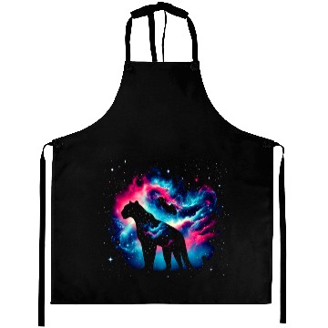 Discover Cool Leopard Galaxy Space Art Aprons