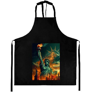Discover Statue of Liberty in New York USA Aprons