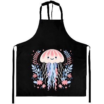 Discover Floral Jellyfish Delight Aprons