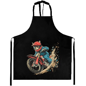 Discover Motocross rider Cat Premium Aprons