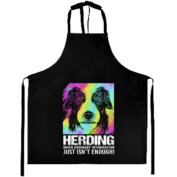 Discover Dog Humor Pet Puppy Owner Funny Border Collie Aprons