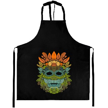 Discover Maya God Mayan Mythology Itzamna Colorful Tribal Aprons