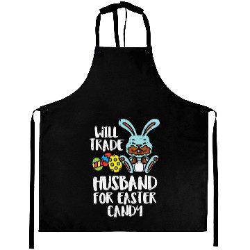 Discover Womens Will Trade Husband Easter Candy Bunny Choco Aprons
