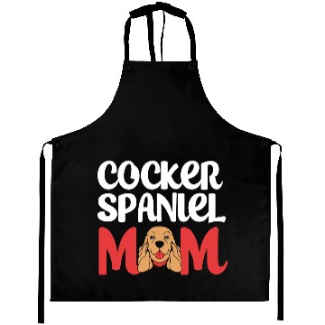 Discover Cute Dog Lover Brown Cocker Spaniel Mom Aprons