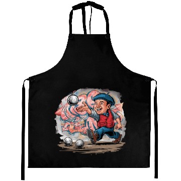 Discover Frenchman Plays Petanque Street Art Graffiti Aprons