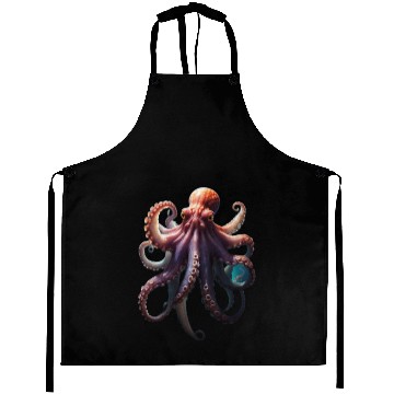 Discover Ethereal octopus tentacle poses in dramatic light Aprons