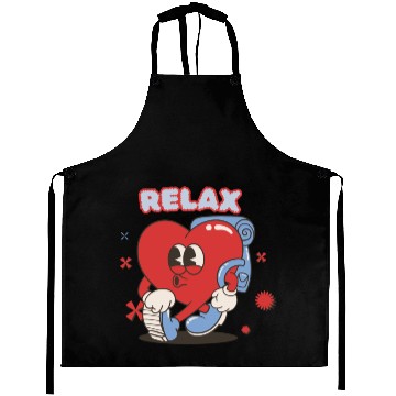 Discover Red Love Retro Aprons