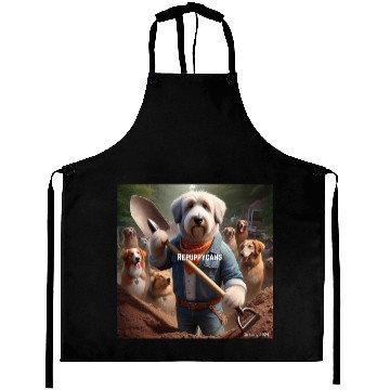 Discover Funny and cute animal or pet Republican Aprons