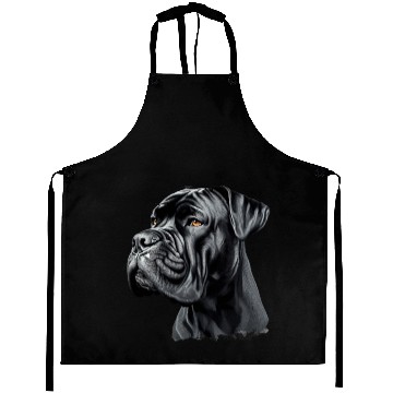 Discover Black Cane Corso Dog Art Aprons, Realistic Dog
