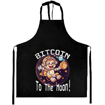 Discover Bitcoin Ape To The Moon BTC Aprons