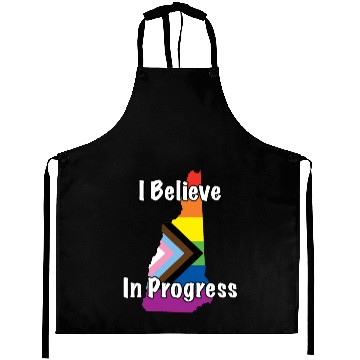 Discover New Hampshire Pride Believe in Progress Flag Aprons