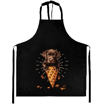 Discover Labrador Lover CHOCOLATE LAB Ice Labrador Aprons